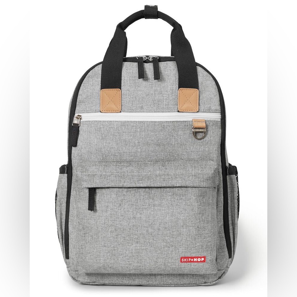 Skip Hop Light Gray Diaper Bag.